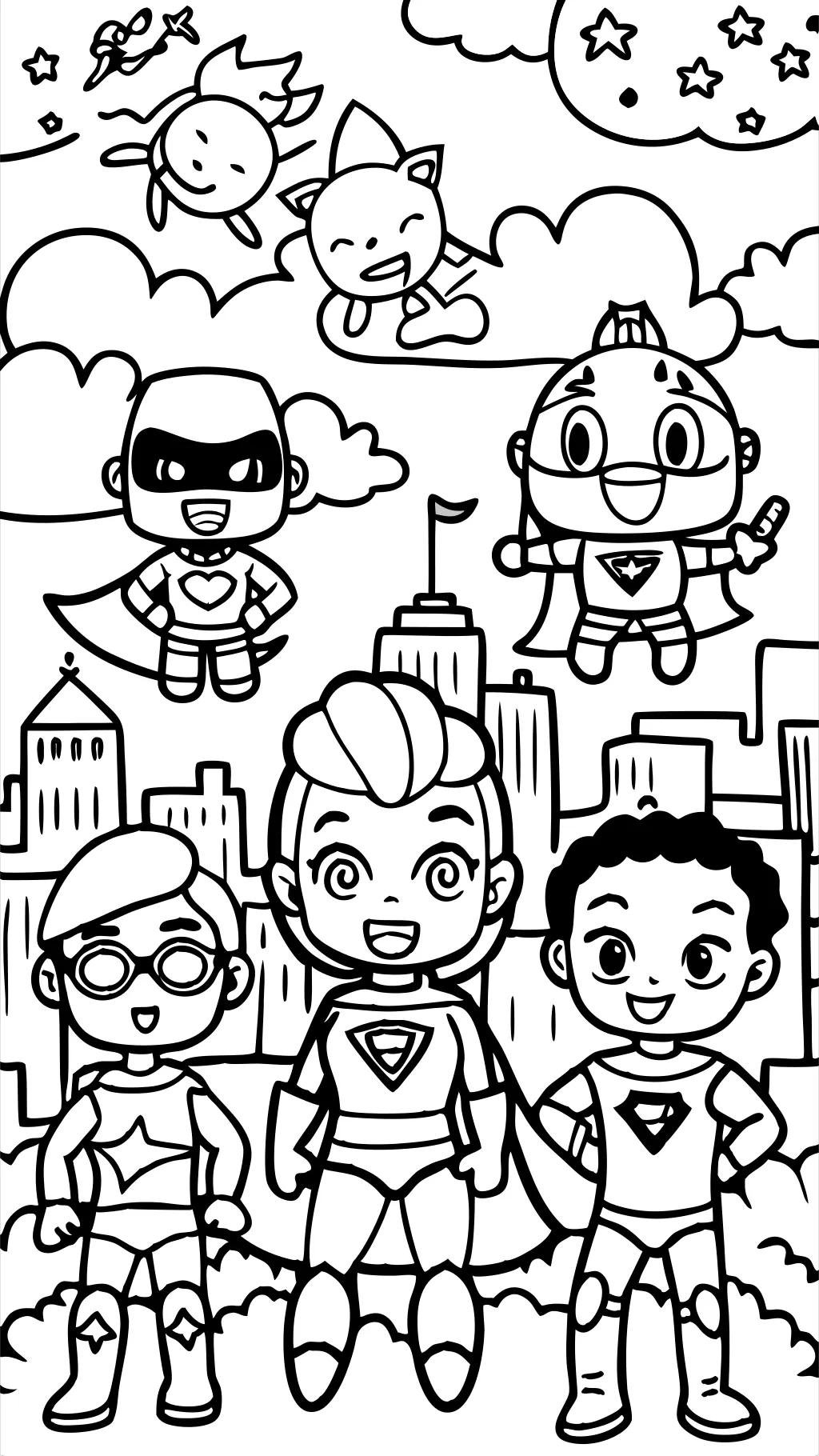 childrens superhero coloring pages